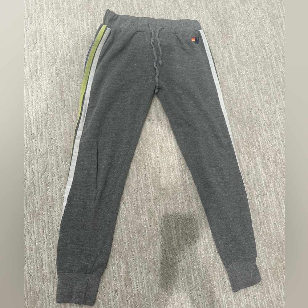 Aviator Nation Striped Jogger Sweatpants- Size Small